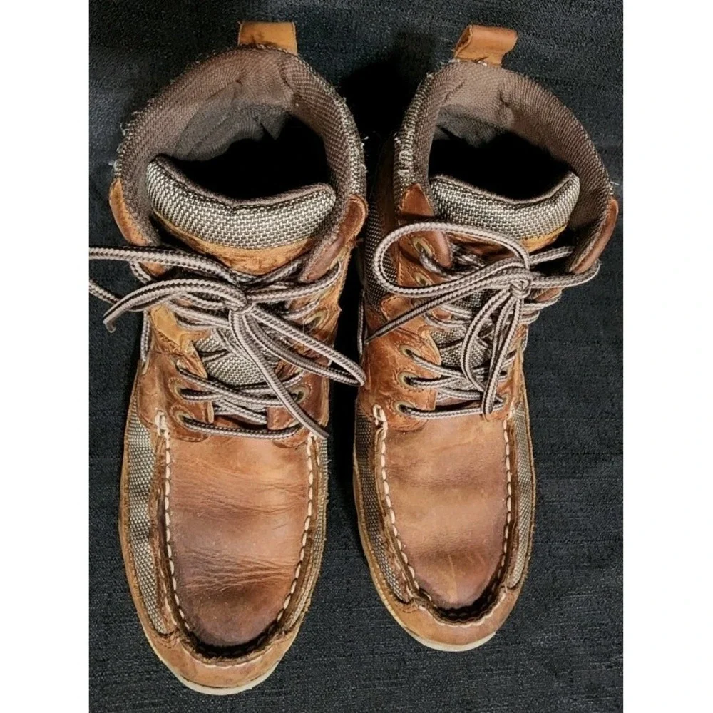 Sperry Waterproof Boat Shoes Men's Size 10M High Top Boots Brown Outdoors‎ EUC